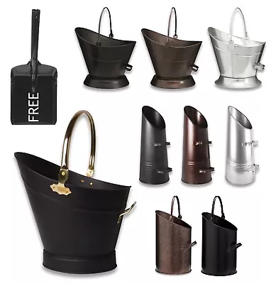 £23.99 • Buy Coal Hod Scuttle Waterloo Bucket Fireplace Fireside Log Wood Ash Fuel Storage