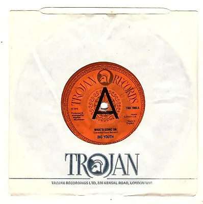 £14.99 • Buy BIG YOUTH-what's Going On / Ten Against One  Trojan 7    (hear)    Reggae  Promo