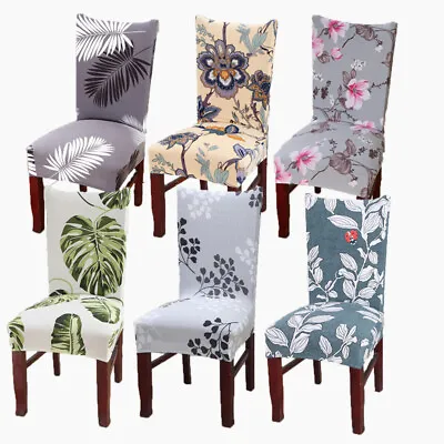 $5.99 • Buy 1-6 PCS Dining Chair Covers Spandex Slip Cover Stretch Wedding Banquet Party