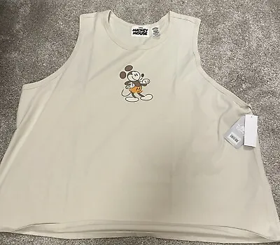 Disney Mickey Mouse Tank Top Women Genuine Mousewear Ivory Size 3X Plus Size NWT • $16.90