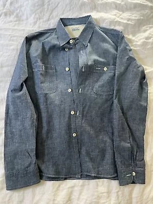 Burgus Plus Indigo Chambray Work Shirt Made In Japan Hinoya Co Size Medium • $95