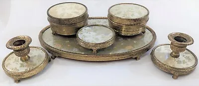 £34.99 • Buy Regent Of London Vanity Dressing Table Set Vintage 1950s Tray Candle Trinket Pot