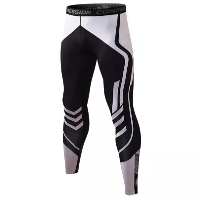 Men Compression Pants Base Layer Trousers Running Elastic Sport Leggings Bottom • $15.99