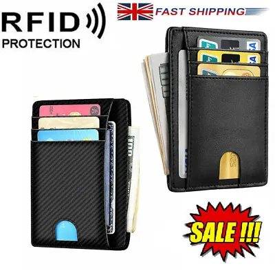 £5.69 • Buy RFID Block Credit Card Holder Leather Business Travel Security Slim Wallet Case