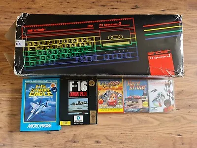 Sinclair ZX Spectrum + Boxed With Games Tested Working Outrun F16 Hard Drivin  • £149.99
