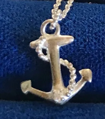 CHAMILIA ~ STERLING SILVER 925 Anchor Pendant Necklace Dainty Delicate • £29.18
