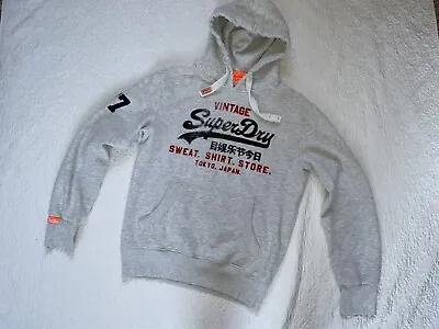 Superdry Men's Boys Grey  Colour Cotton Hoodie Size S Small • £18.50