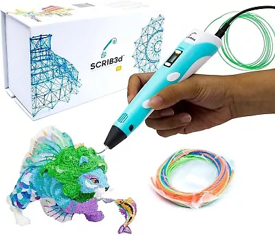 SCRIB3D P1 3D Printing Pen With Display - Includes 3D Pen 30ft 3 Starter Colors • $73.89