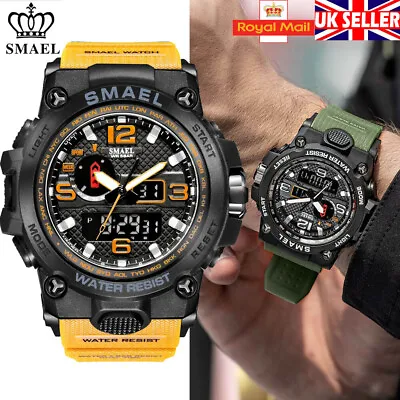 £13.98 • Buy SMAEL Men Watch Waterproof Sport Military Analogue Quartz Digital Wrist Watches