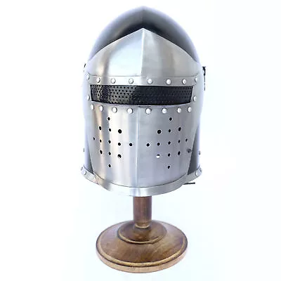 Medieval Visor Barbute Helmet The Defining Characteristic Of The Barbute Is ... • $77.17