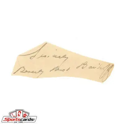Beverly West Baikoff (d.1982) Mae West Sister Signed Cut Auto • $49.99