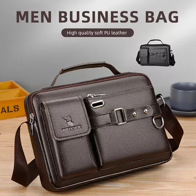 Laptop Shoulder Bag Zipped Document Messenger Briefcase Work Travel Office Strap • $21.56