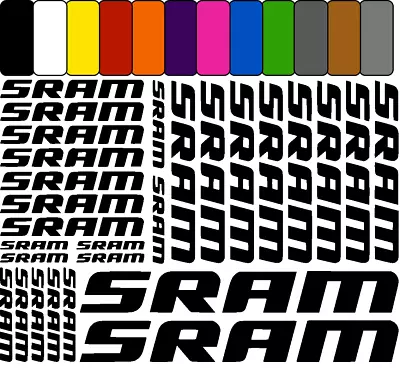 SRAM Vinyl Decal Stickers Bike Set Sticker Aufkleber Satz Bicycle Cycling Mtb • $17.50