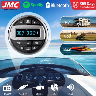 Marine Stereo Bluetooth Waterproof AM FM Radio System For ATV UTV RV UV Golf Car • $50.99