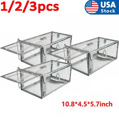 Humane Rat Live Trap For Rabbits Cat Squirrel 1 Door Rodent Control Catch Cage • $12.34