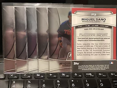 (6) MIGUEL SANO 2010 Bowman PLATINUM Chrome Prospect Rookie PP28 Twins MINT • $8