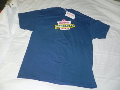 $19.95 • Buy New With Tag  Men's XL Blue Krispy Kreme Doughnuts & Coffee Hanes Beefy T Shirt