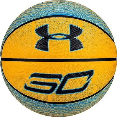 Under Armour Steph Curry Mini (22 ) Basketball Outdoor Ball Blue Yellow (NEW) • $20.97