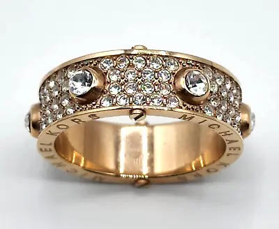 Michael Kors Astor Stud Rose Gold Pave Ring Size 7.5 • $39.99