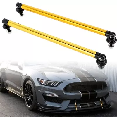 20MM Front Bumper Lip Splitter Strut Rod Support Bars Adjustable Gold Universal • $13.50