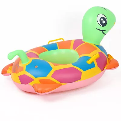 Inflatable Turtle Pool Swimming Ring Floating Baby Kids Beach Toddler Boat Float • £5.79