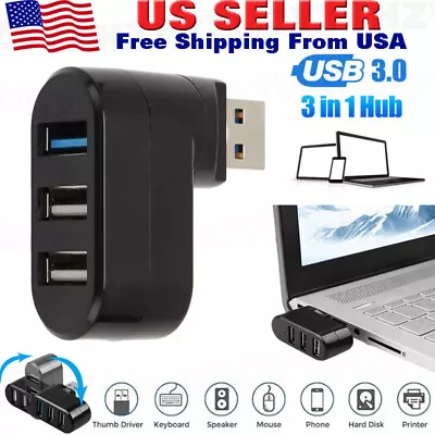 High Speed 3 Port USB 3.0 Multi HUB Splitter Expansion Desktop PC Laptop Adapter • $4.73