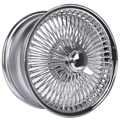 15x7  Wire Wheels Fwd 100-spoke Straight Lace Chrome Rims (w15) • $1299