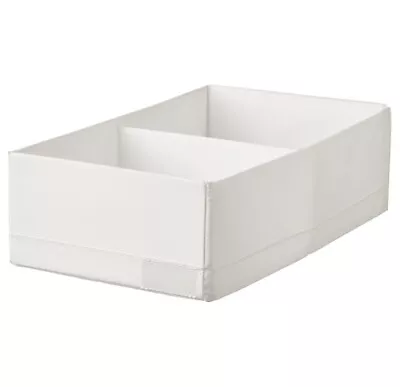 IKEA STUK Box With Compartments White 7-3/4 X 13-1/2 X 4 Inches • £4.72