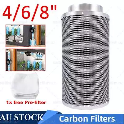 VIVOSUN 4 6 8 Inch Air Carbon Filter Odor Control For Fan Grow Tent Ventilation • $32.99