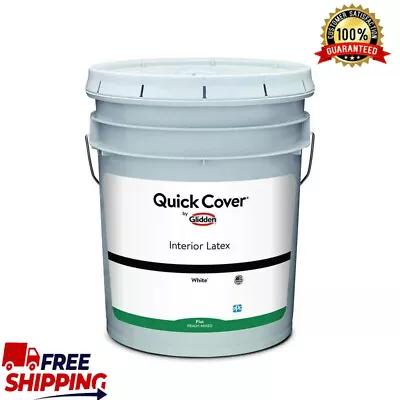 5 Gallon Washable Paint Flat Quick Cover Interior Latex Walls Ceilings Garden • $91.50