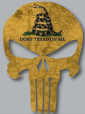 Punisher DON'T THREAD ON ME Gadsden Flag Decal Truck Car • $12
