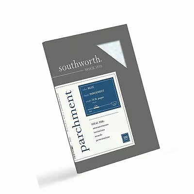 Southworth Laser Parchment Paper 8 1/2  X 11  - 24 Lb - Blue (2) 100 Packs  • $39.99