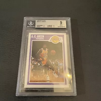 A.C. Green 1989 Fleer #76 Los Angeles Lakers Beckett 9 MINT! • $29.99