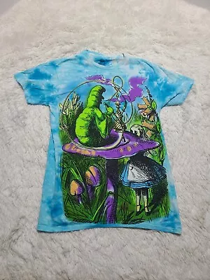 Liquid Blue Alice In Wonderland All-Over Tie Dye S Shirt 2015 Mushroom Hookah • $8.96