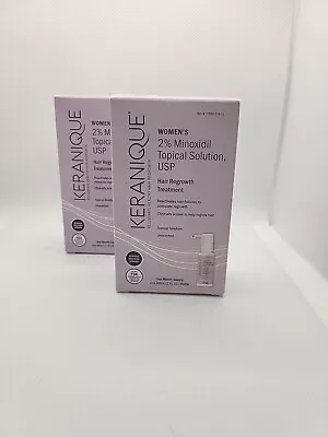 Set Of 2 Keranique Women's Hair Treatment 2% Minoxidil 2 Oz Each EXP 3/25 & 9/25 • $45