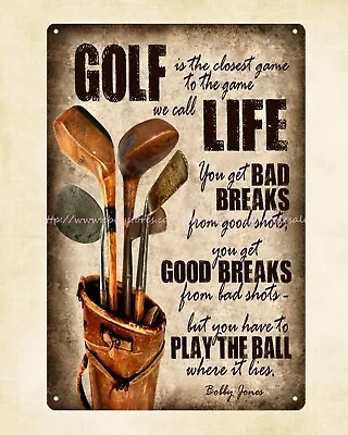  Golfing Golf Life Metal Tin Sign Wall Art Posters And Prints • $18.89