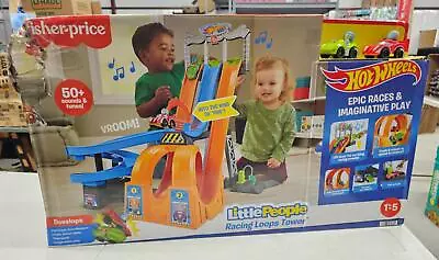 Fisher-Price Little People Hot Wheels Racing Loops Tower Trackset • $29.99