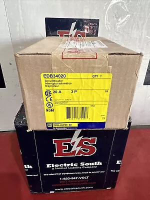 Square D Circuit Breaker EDB34020 3 Pole 20 Amp 480Y/277 Volt • $196