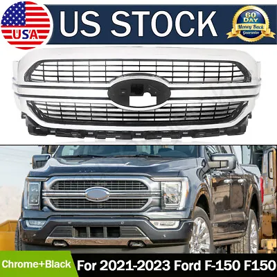For 2021 2022 2023 Ford F-150 F150 Limited XLT Front Grille Silver ML3Z-8200-KA • $347.56
