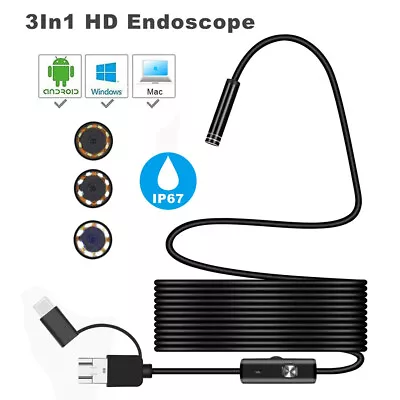 £6.36 • Buy USB Endoscope Borescope Inspection Tube HD Camera For Android Mobile Phone 5.5mm