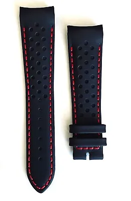 Original MIDO Multifort 22mm M025407A Black / Red Leather Watch Band Strap  • $54.99