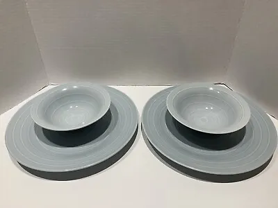 Set Of 2 Ikea Salad Plates & Bowls 365+ Anne Nilsson 8 3/4” Blue New W/ Tags • $47.86