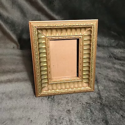 Photo Frame Wooden Gold And Green Vintage Look Retro Look Glass. Rectangle Shape • $16