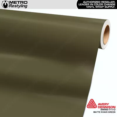 Avery Dennison Matte Khaki Green Vinyl Car Wrap Film Roll | 711-O • $4.95