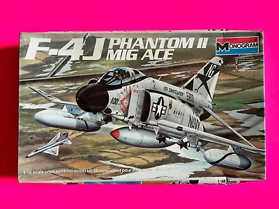 F-4j Phantom Ii Mig Ace Jet Fighter Model Kit Monogram 1/48 Scale Look!! • $20