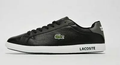 Men's Brand New Authentic Lacoste Graduate Trainers Black UK 6/EU 39.5 • £64.99