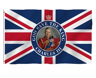 £6.90 • Buy 2023 King Charles Coronation Union Jack Flag, Large Size Street Party Flag