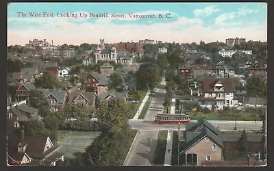 Postcard - The West End Looking Up Pendrill Street Vancouver B.C. Canada • $1