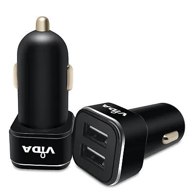 Dual USB Car Phone Charger 12V Power Adapter For Phone Smartphone With Cable UK • £9.99