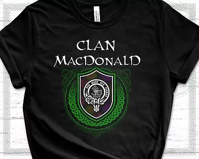 Scottish Clan MacDonald Surname Scotland Tartan And Clan Badge • $24